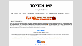 What Top10hyip.net website looked like in 2021 (3 years ago)