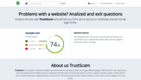 What Trustscam.com website looked like in 2021 (3 years ago)