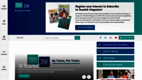 What Teenink.com website looked like in 2021 (3 years ago)
