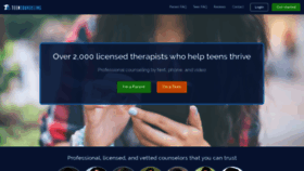 What Teencounseling.com website looked like in 2021 (3 years ago)