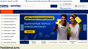 What Topocentras.lt website looked like in 2021 (3 years ago)
