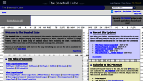 What Thebaseballcube.com website looked like in 2021 (3 years ago)