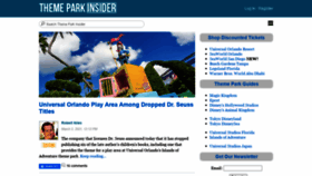 What Themeparkinsider.com website looked like in 2021 (3 years ago)
