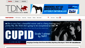 What Thoroughbreddailynews.com website looked like in 2021 (3 years ago)