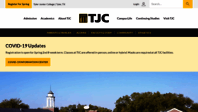 What Tjc.edu website looked like in 2021 (3 years ago)