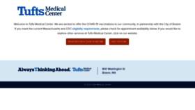 What Tuftsmedicalcenter.org website looked like in 2021 (3 years ago)