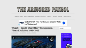 What Thearmoredpatrol.com website looked like in 2021 (3 years ago)