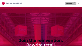 What Theverygroup.jobs website looked like in 2021 (3 years ago)