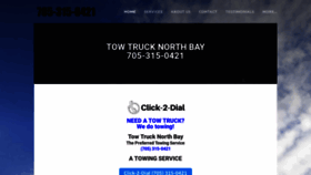 What Towtrucknorthbay.com website looked like in 2021 (3 years ago)