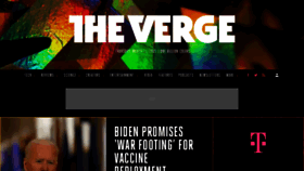 What Theverge.com website looked like in 2021 (3 years ago)