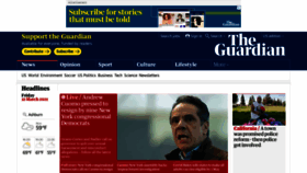 What Theguardian.com website looked like in 2021 (3 years ago)
