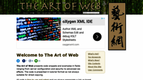 What The-art-of-web.com website looked like in 2021 (3 years ago)