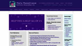 What Thyca.org website looked like in 2021 (3 years ago)