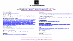 What Tertullian.org website looked like in 2021 (3 years ago)