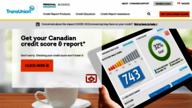 What Transunion.ca website looked like in 2021 (3 years ago)