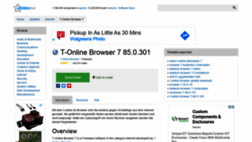 What T-online-browser.updatestar.com website looked like in 2021 (3 years ago)