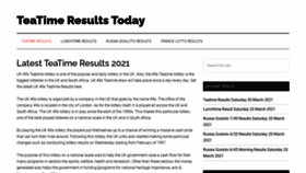 What Teatimeresultsz.com website looked like in 2021 (3 years ago)