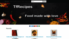 What Tfrecipes.com website looked like in 2021 (3 years ago)