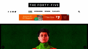 What Thefortyfive.com website looked like in 2021 (3 years ago)