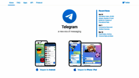 What Telegram.org website looked like in 2021 (3 years ago)