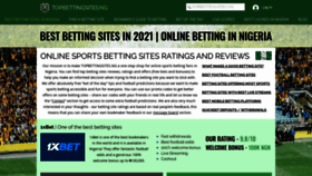 What Topbettingsites.ng website looked like in 2021 (4 years ago)