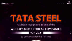 What Tatasteel.com website looked like in 2021 (3 years ago)