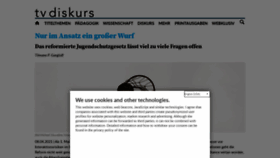 What Tvdiskurs.de website looked like in 2021 (3 years ago)