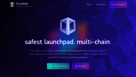 What Trustpad.io website looked like in 2021 (3 years ago)