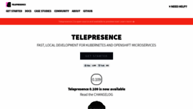 What Telepresence.io website looked like in 2021 (3 years ago)