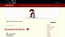 What Thinkabout.ch website looked like in 2021 (3 years ago)