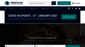 What Trustmark.org.uk website looked like in 2021 (3 years ago)