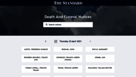 What Tributes.standard.net.au website looked like in 2021 (3 years ago)