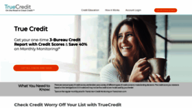What Truecredit.com website looked like in 2021 (3 years ago)
