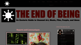 What Theendofbeing.com website looked like in 2021 (3 years ago)