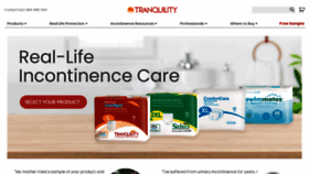 What Tranquilityproducts.com website looked like in 2021 (3 years ago)
