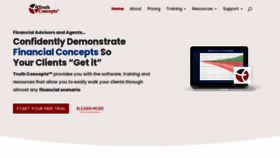 What Truthconcepts.com website looked like in 2021 (3 years ago)