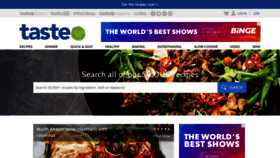 What Taste.com.au website looked like in 2021 (3 years ago)