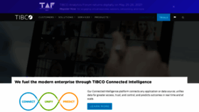 What Tibco.com website looked like in 2021 (3 years ago)