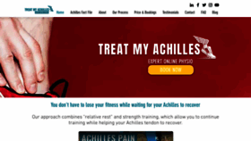 What Treatmyachilles.com website looked like in 2021 (3 years ago)