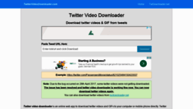 What Twittervideodownloader.com website looked like in 2021 (3 years ago)