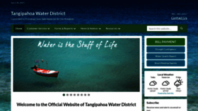 What Tangiwater.com website looked like in 2021 (3 years ago)