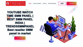 What Trendssmmpanel.com website looked like in 2021 (3 years ago)