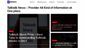 What Talktalknews.co.uk website looked like in 2021 (2 years ago)