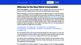 What Theunscrambled.com website looked like in 2021 (3 years ago)