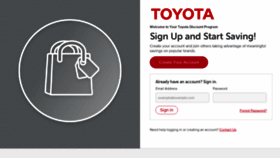 What Toyota.perkspot.com website looked like in 2021 (3 years ago)