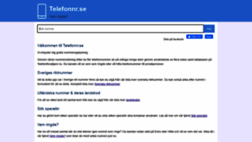 What Telefonnr.se website looked like in 2021 (2 years ago)