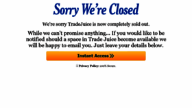 What Tradejuice.com website looked like in 2021 (2 years ago)