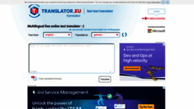 What Translator.eu website looked like in 2021 (2 years ago)