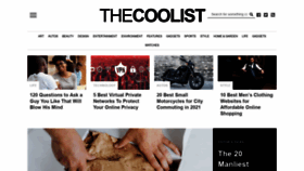 What Thecoolist.com website looked like in 2021 (2 years ago)