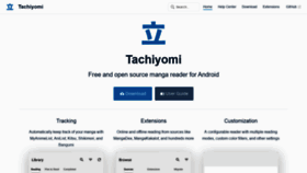 What Tachiyomi.org website looked like in 2021 (2 years ago)